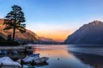 Scenic View Of Lake Como From Mandello Del Lario Stock Photo