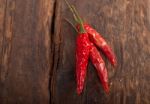 Dry Red Chili Peppers Stock Photo