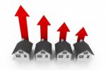 Growing Real Estate Chart Stock Photo
