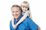 Happy Family,  Father And Little Girl Stock Photo