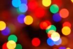 Christmas Lights Glowing (blur Motion Background) Stock Photo