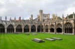 View Of The Cloisters At Canterbury Cathedral Stock Photo