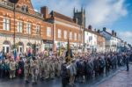 Memorial Service On Remembrance Sunday In East Grinstead Stock Photo