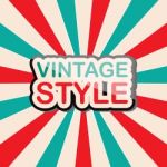 Vintage Style Icon Text Design  Illustration Eps 10 Stock Photo