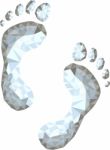 Footprint Low Polygon Stock Photo