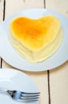 Heart Cheesecake Stock Photo