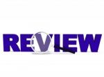 Review Word Shows Reviewing Evaluating Evaluate And Reviews Stock Photo