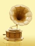 Vintage Gramophone Stock Photo