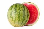 Watermelon On White Stock Photo