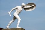 Statue Of A Naked Male Warrior At The Charlottenburg Palace In B Stock Photo