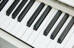 Close-up Of Piano Keyboard Centred On Ab With Plenty Of White Sp Stock Photo