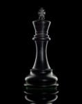 Black And White King Of Chess Setup On Dark Background . Leader Stock Photo