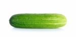 Fresh Cucumber Isolated On The White Background Stock Photo