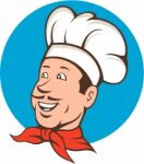Chef Cook Baker Smiling Cartoon Stock Photo