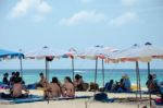Tourist Beach Thailand Stock Photo