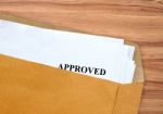 Approved Letter Stock Photo