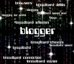 Blogger Word Represents Websites Web And Website Stock Photo