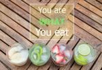 You Are What You Eat Quote Design Poster Stock Photo