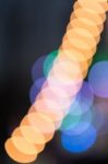 Abstract Sparkling Multicolor Light Defocused Bokeh Background Stock Photo