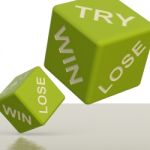 Try Win Lose Dice Stock Photo