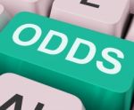 Odds Key Shows Online Chance Or Gambling Stock Photo