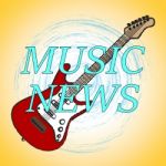 Music News Means Sound Track And Audio Stock Photo