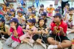 Student 9-10 Years Old, Scout Learn Usage Rope, Scout Camp Bangkok Thailand Stock Photo