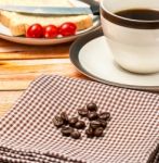 Black Coffee Break Represents Beverages Cafe And Restaurant Stock Photo