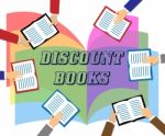 Discount Books Shows Fiction Promotion And Savings Stock Photo