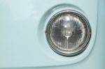 Headlight Of Vintage Car Stock Photo