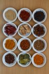 Collection Of Spices Stock Photo