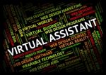 Virtual Assistant Indicating Contract Out And Freelance Stock Photo