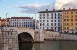Bridge In French City Of Lyon Stock Photo