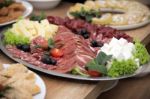 A Plate Of Appetizer With Cold Platter Stock Photo