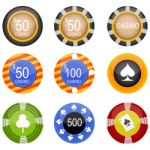 Casino Icons Stock Photo