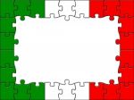 Italy Jigsaw Indicates Empty Space And Copyspace Stock Photo