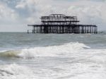 Brighton, Sussex/uk - May 24 : View Of The Derelict Pier In Brig Stock Photo