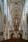 Interior View Of St James Church In Rothenburg Stock Photo