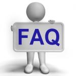 Faq Signboard As Symbol For Information Or Assisting Stock Photo