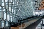 Interior View Of The Harpa Concert Hall In Reykjavik Stock Photo