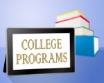 College Programs Means Schools Tablets And University Stock Photo
