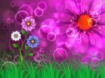 Flowers Background Shows Admiring Beauty And Growth
 Stock Photo