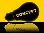 Concept Lightbulb Means Conceptualization Lamp And Theory Stock Photo