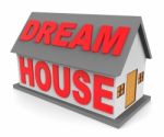 Dream House Represents Ideal Property 3d Rendering Stock Photo