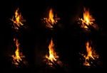 Collection Of Fire Background Stock Photo