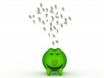 Piggy Bank And Banknote Stock Photo