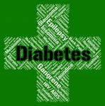 Diabetes Word Indicates Ill Health And Ailment Stock Photo