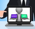 Science Art Laptops Displays Scientific Or Artistic Stock Photo
