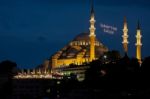 Istanbul, Turkey - May 29 : Night-time View Of The Suleymaniye Mosque In Istanbul Turkey On May 98, 2018 Stock Photo
