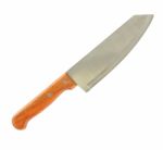 Kitchen Wooden Handle Knife On White Background Stock Photo